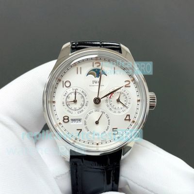GR Factory Swiss Replica IWC Portugieser Perpetual Calendar White Dial 9015 Watch 